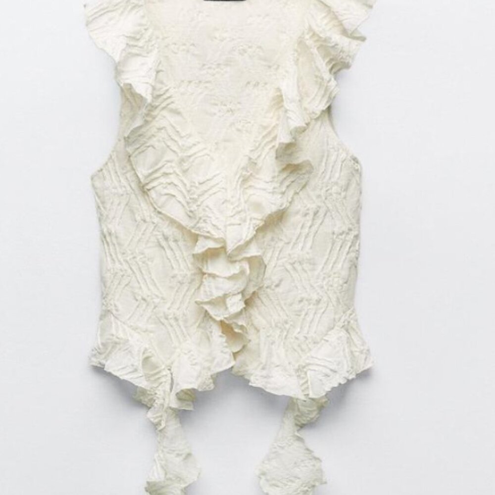 Zara Textured top women’s size small
